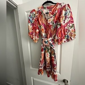 Farm Rio Spring Bananas Belted Minidress